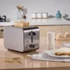 Machines à pain Grille-pain en acier inoxydable Machine à petit-déjeuner creuse à large fente