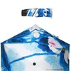 傘抗UVミニ傘油絵パラガスコンパクトサンレイン女性パラソル鳥ポータブル折りたたみ青い旅行