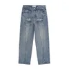 Jeans da uomo American Ins High Street Tooling Pantaloni da papà a tubo dritto larghi da uomo Trendy Brand Retro Drop Feeling