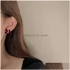 Boucles D'oreilles De Noël Rouge Veet Femmes Vintage Perle Vin Bowknot Partie Ornements Décoratifs Drop Livraison Bijoux Dhgarden Dhcsd