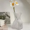 Vase Sutelife Aesthetic Modern Transparent Glass Flower Vase Living Room Home Decoration Table Ins Wedding Hydroponic Plant