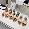 Designer Straw Sandals Women Flat Shoes Summer Decoration Logo Outdoor Classic Casual Slide Open Toe Woven Upper Shoes