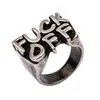 Cluster Rings Fashion Letter Ring for Women Wedding Custom Letters Initials F Word Punk Style