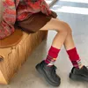 Femmes chaussettes 18 couleurs dames Vintage laine cuisse haute chaud sans pieds tricot sur le genou bal Streetwear