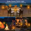 1/2/4/6/8/10/12Pcs Solar Flame Torch Light Flickering Light Waterproof Garden Decoration Outdoor Lawn Path Yard Patio Floor Lamp