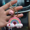 Nyckelringar Ny och söt Rainbow Cartoon Fairy Character Doll Women's Bag Children's Book Ryggsäck Keychain Charm Jycken Partihandel G230525