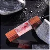 Pendant Necklaces Handmade Resin Wood Necklace For Women Men Charm Rope Chain Birthday Gifts Drop Delivery Jewelry Pendants Dholq