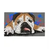 Lustiges Hundehandtuch aus superweicher Baumwolle, schnell trocknende Duschtücher mit englischer Bulldogge