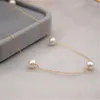 Chains Simple Natural Freshwater Pearls Long Chain Sweater Necklace Lady Clavicle Collar Women Jewelry Party Prom Necklaces