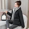 Trench-Coats Femmes Belles Femmes Veste Courte Hiver Solide Lâche Coton Rembourré Manteau Pour Femme Plus La Taille À Capuche Dames Puffer Parkas Avec