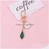 Key Rings Trendy Korean Fashion Flower Keychain Lanyard Lace Ribbon Cute Daisy Pendant Chain Car Keyring Holder Bag Charms Accessori Dhuli