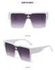 New modern style superclear decoration women's sunglass rectangle glasses personality big square men's beach travel discoloration sunglasses mix colors