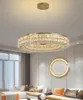 Chandeliers Modern Living Room Gold Crystal Chandelier Home Decor Hanging Cristal Lamp Round Dining Bedroom Led