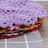 Table Mats 41XB 20cm Colorful Cup Coasters Vintage Cotton Handmade Crochet Flower Lace Doily