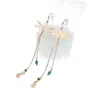 Dangle Lustre Femmes Gland Long Libellule Boucles D'oreilles Gsfe015 Cadeau De Mode Style National Femmes Diy Bijoux Boucle D'oreille Drop Delivery Dh9Nk