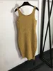Basic Casual Dresses 2024 Designer dress women summer luxury fashion letter knitted three-dimensional relief dress sexy fashion two-piece dress women's casual