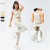 Actieve sets S-Yoga Set High Taille Polo Collar Tank Top Fitness Running Panty Two-Piece workout kleding voor vrouwen