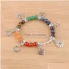 Minchadas 7 chakras reiki gem stone stone strand bracelete jóias ioga meditação para mulheres k3283 entrega de gotas de pulseiras dhefh