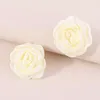 Bengelen oorbellen grote bloem voor vrouwen meisjes grote mode elegante stoffen statement bloemen Koreaanse 2023 trend sieraden