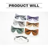 New Modern Style Siamese Lens Superclear Women's Sunglass Rectangle Glasses Personality Men's Beach Travel Discoloration Sunglasses Mix Colors