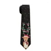 Bow Ties Cumagical 2023 Projekt krawat świąteczny 9,5 cm dla mężczyzn Snowman Animal Tree Druk Męskie prezenty Festiwal Festiwal