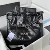 قناة Hobos 22 كيس عملة لؤلؤة لؤلؤة الأبطال الحقيبة 10A Soft Sheeping Sheek Chain Bucket Bucket Cains Condrictring Counter Counter Bag Crossbody Bag