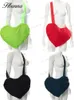 Bolsas de noite Hbenna Design Saco de Coração para Mulheres Y2K Casual Sacos Crossbody Sacos femininos pequenos bolsas de ombro