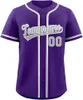 Custom Baseball Jersey Personalized Stitched Hand Embroidery Jerseys Men Women Youth Any Name Any Number Oversize Mixed Shipped Purple 2605032
