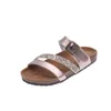 NXY Slippers Roman Summer Shoes Woman Glitter Cork Sandalen drie smal bandplatform slippers vrouwelijk Big Size Beach Sandalias Gold Slides 230511