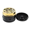 Smoking pipe 4-layer 63mm color matching drum type cigarette grinder plastic cigarette set