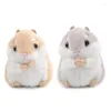 Porte-clés en peluche pompon Mini Hamster porte-clés femmes mignon moelleux porte-clés sur sac voiture bibelot fête de mariage filles jouets cadeau