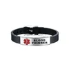 Andere armbanden creatieve Red Medical Alert Bracelet Women Epilepsie Diabetes SOS roestvrijstalen sieraden Drop levering DHGFS