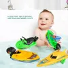 Bath Toys 1pc Speed ​​Boat Ship Wind Float in Water Kid Toys Classic Clockwork Winter Douchebad voor kinderen Boys 230525