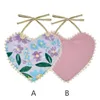 Baberos de corazón rosa para bebé, regalo para el Día de la madre, toalla de Saliva de doble cara, tela de algodón Floral ajustable para eructar, accesorios para fotos del Día de San Valentín