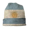 Berets vintage flaga argentyńskiej czapki czapki unisex zimowy ciepły dzianin kapelusz argentyńska maska ​​z czapką na zewnątrz nkiwa