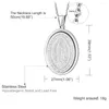 Naszyjniki wiszące Srebrny kolor stali nierdzewnej Łańcuch pszenicy Virgin Mary Oval Piece Pendants Jewelry Akcesorium NC039