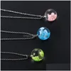 Pendentif Colliers Nature Bleu Ciel Nuages Collier Pour Femmes Nuage Résine Transparent Dames Balle Lune Bijoux Cadeau Accesorios Drop De Dhbgh