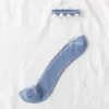 Women Socks Pearl Transparent Glass Silk Women's Thin Cotton Sexig spetsnät Fisknät Elasticitet Ankel 1Pair 2st x344