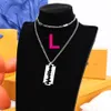 Hochwertige Halskette aus Titanstahl, verblasst nicht, französischer Luxusmarken-Paarschmuck, offizielle Replik