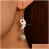 Dangle Chandelier Tai Chi Gossip Drop Earring For Women Fashion Drip Oil Simple Ladies Romantic Ball Pendant Earrings Jewelry Deliv Dhkxs