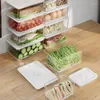 Förvaringsflaskor kylskåp matlåda med locket hållbara frekvens organisator containrar färska förseglade för vegetabilisk frukt