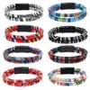 Bracelets porte-bonheur 2023 à la mode couches ethnique Tribal tissu corde Wrap Bracelet hommes femmes été bohême tissu pour Pulseras Hombre