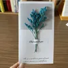 Biglietti d'auguri Fiori secchi creativi Papercard Tipo pieghevole Inviti di nozze per feste di compleanno di Natale naturali