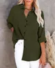 Camicette da donna 2023 Camicia da donna moda autunno Camicie bianche a maniche lunghe arancioni Camicie eleganti da ufficio casual oversize da donna Top da donna