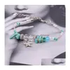 Fußkettchen Boho Seestern Blaue Knöchelarmbänder Strand Fußschmuck für Frauen und Mädchen Drop Lieferung Dhvjr