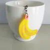 Keychains 1 Creative PVC Soft Simulated Fruit Bag Pendant Small Gift Spotted Keychain Accessories G230525