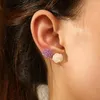 Stud -oorbellen 12 paren diverse bulk Turkije Bionic Flower Boucle Acryl Piercing Women Earring Wedding Boho Bright Jewelry 2023