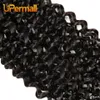 Cheveux en vrac Upermall 34 faisceaux humains brésiliens crépus bouclés avec Clre Transparent 4x4 dentelle et faisceau de tissage 10A doux 230621