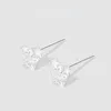 Stud Earrings Unusual Design Three Stars Shape Shining Zircon For Women Girl Five Pointed Star Temperament Jewelry