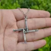 Łańcuchy 10pcs moda gotycka Irlandia St. Brigid's Cross Naszyjnik dla kobiety mężczyzny chrześcijańska religia biżuteria